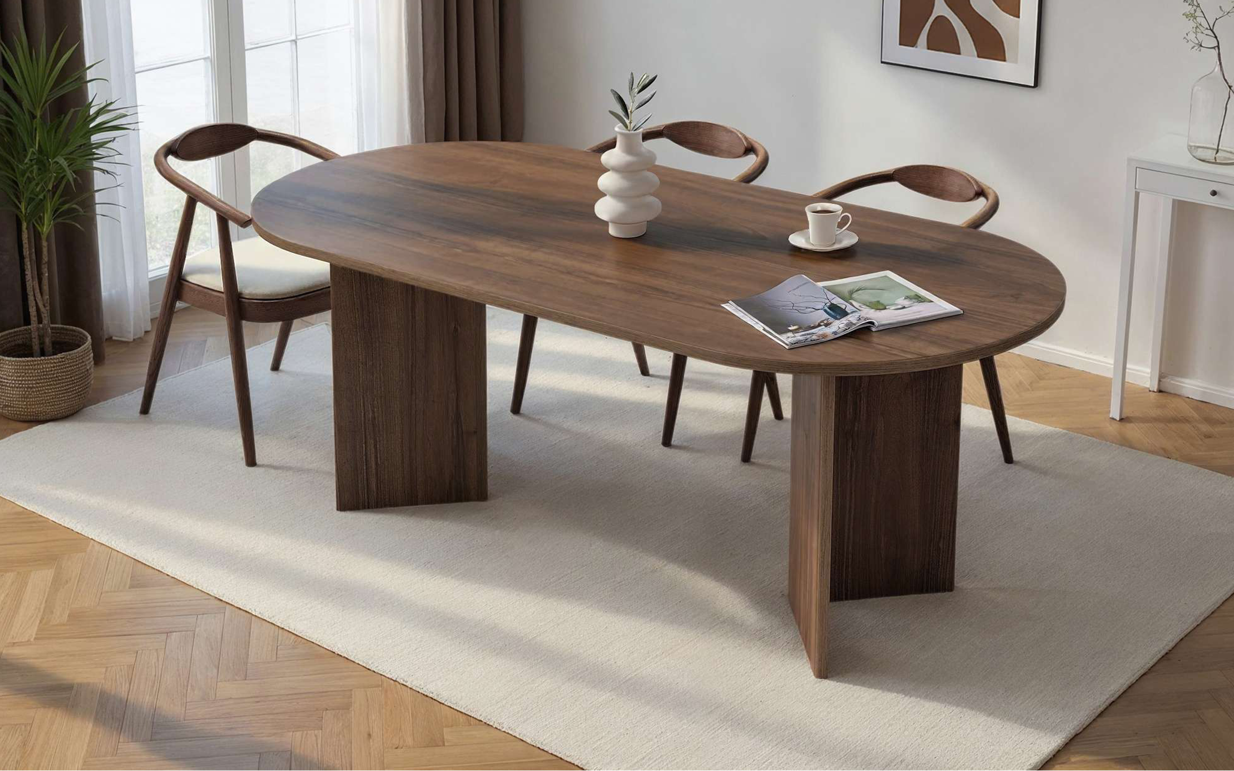 Dining table Sabela, walnut  1